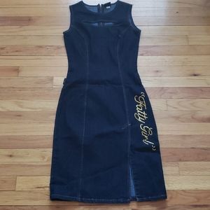 FUBU Denim midi dress